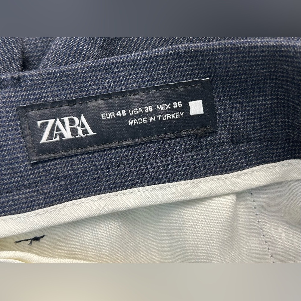 Zara Men's Navy Dress Pants - Picture 3 of 9